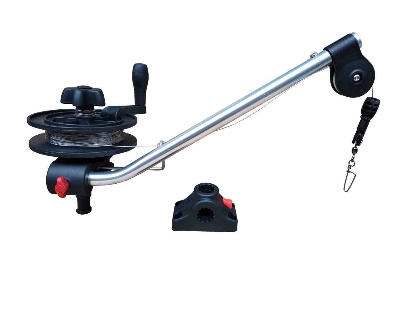 Side deck mounting system for Brocraft Minin Manual Downrigger
