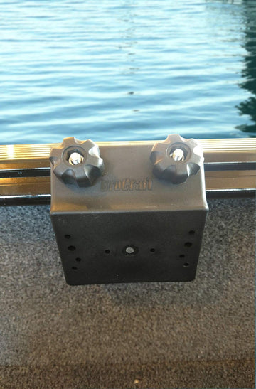 Brocraft onboard storage unit keeps tools and accessories organized on Lund boats.
