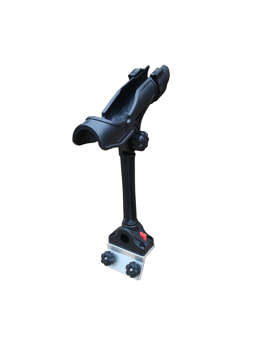 Brocraft 60-degree rod holder on Polar Kraft track system for stable positioning