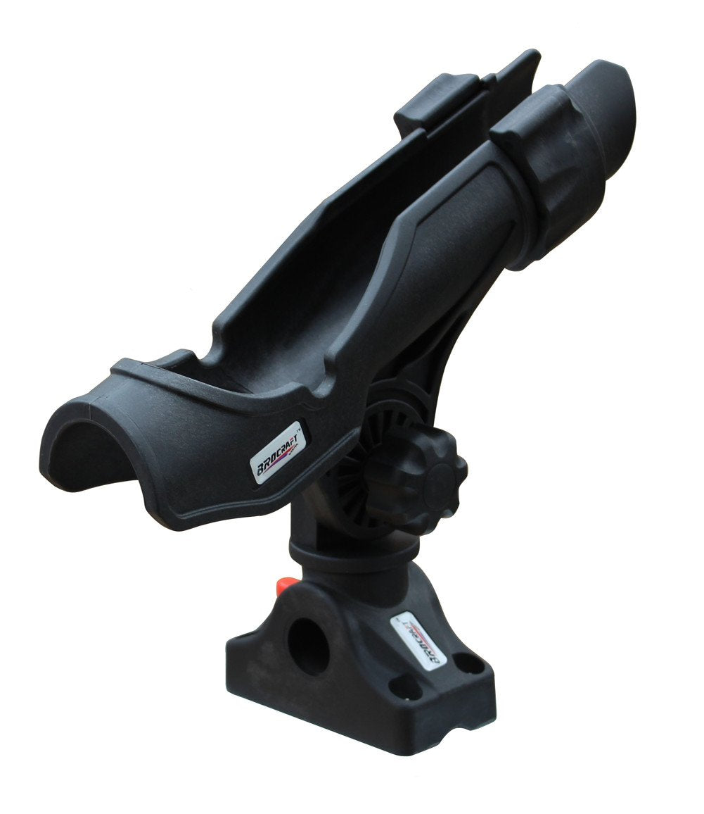 Brocraft Power Lock rod holder with 360-degree rotation for easy, secure rod positioning