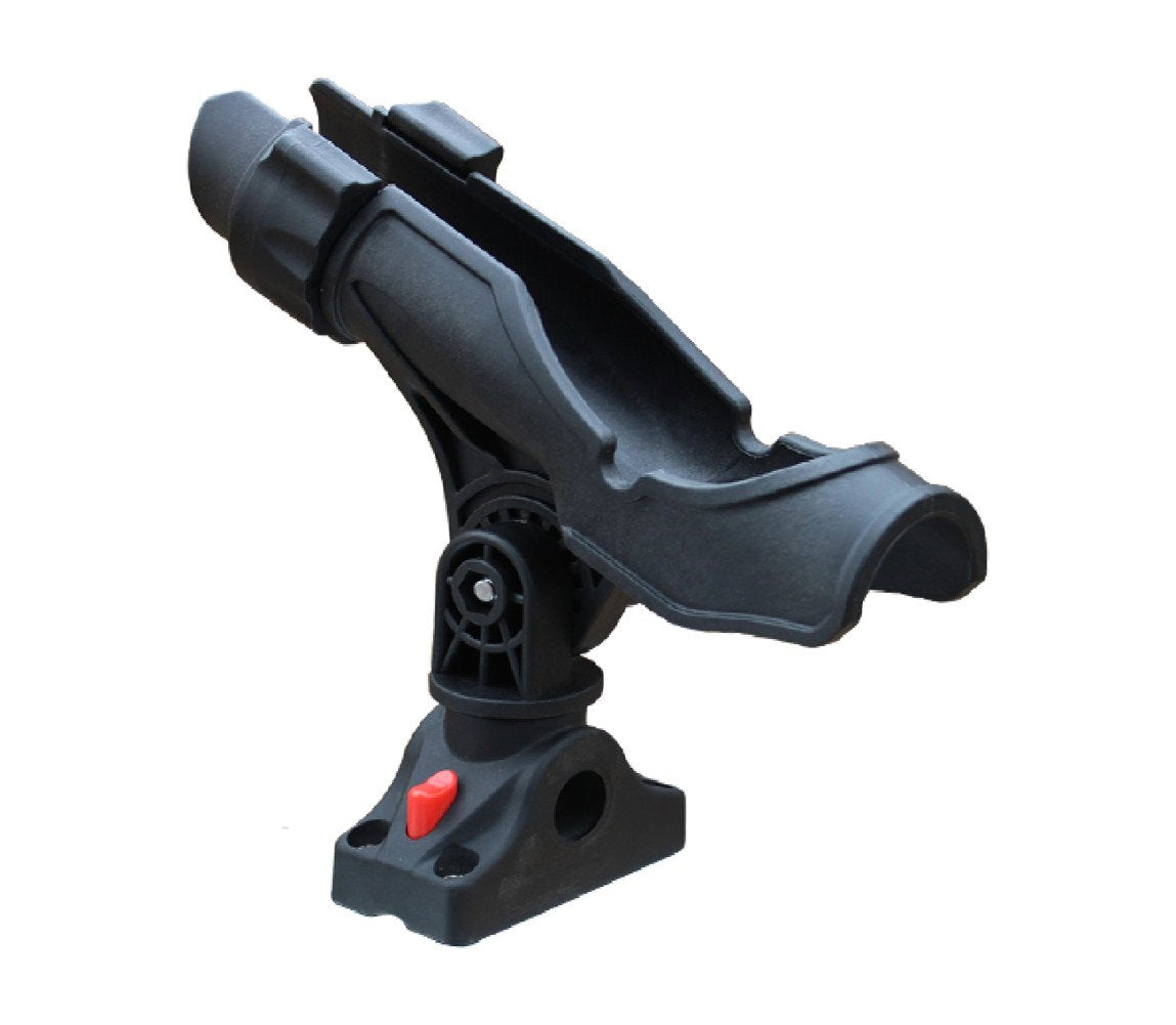 Brocraft Power Lock rod holder demonstrates adjustable angles for versatile rod positioning