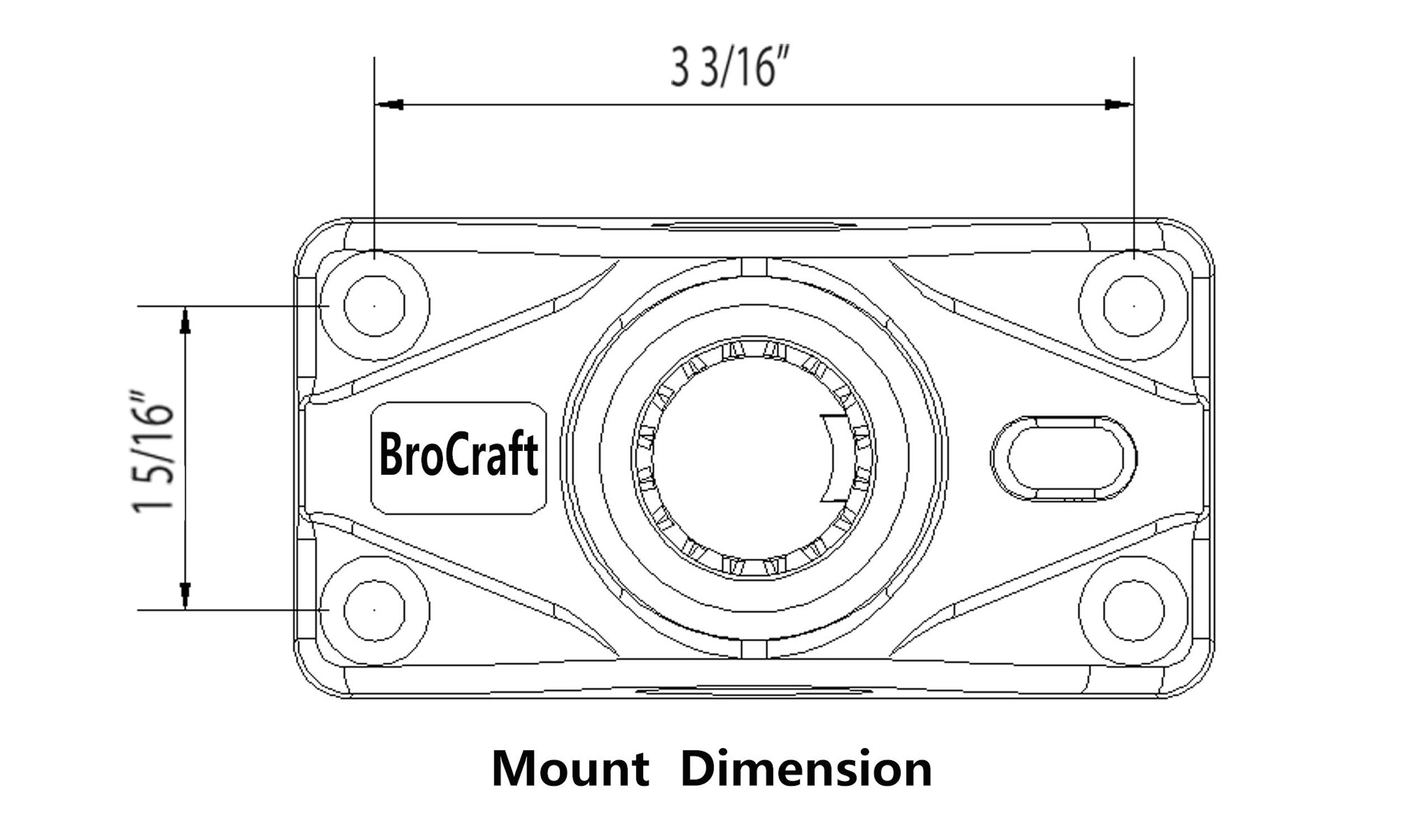 Brocraft power lock rod holder durable fiberglass-nylon construction withstands rough conditions