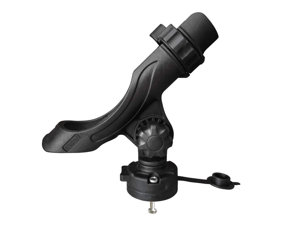 Brocraft Power Lock Rod Holder with EasyLock Flush Deck Mount on kayak