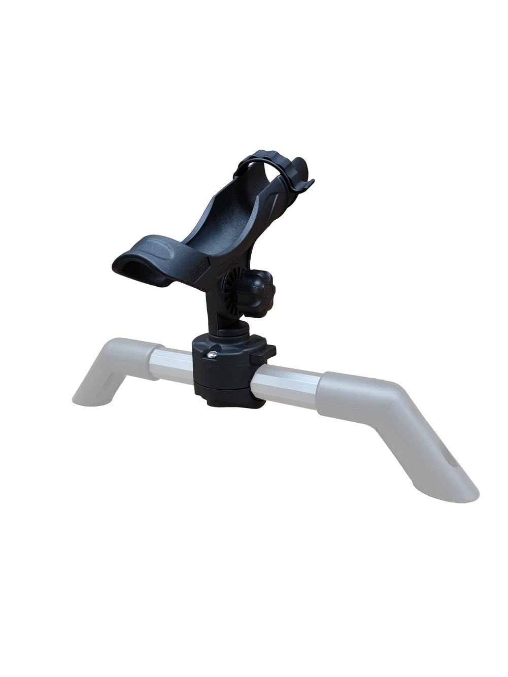 Brocraft Power Lock Rod Holder on Hobie H-Rail with base track for flexible positioning