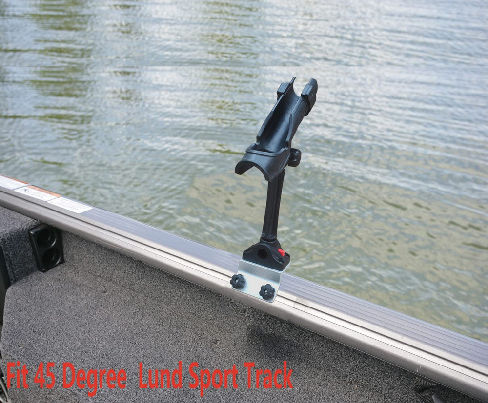 Brocraft Power Lock track base allows quick repositioning along boat tracks.