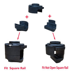 Fits 1-1/4 inch square tubes for versatile pontoon rail compatibility