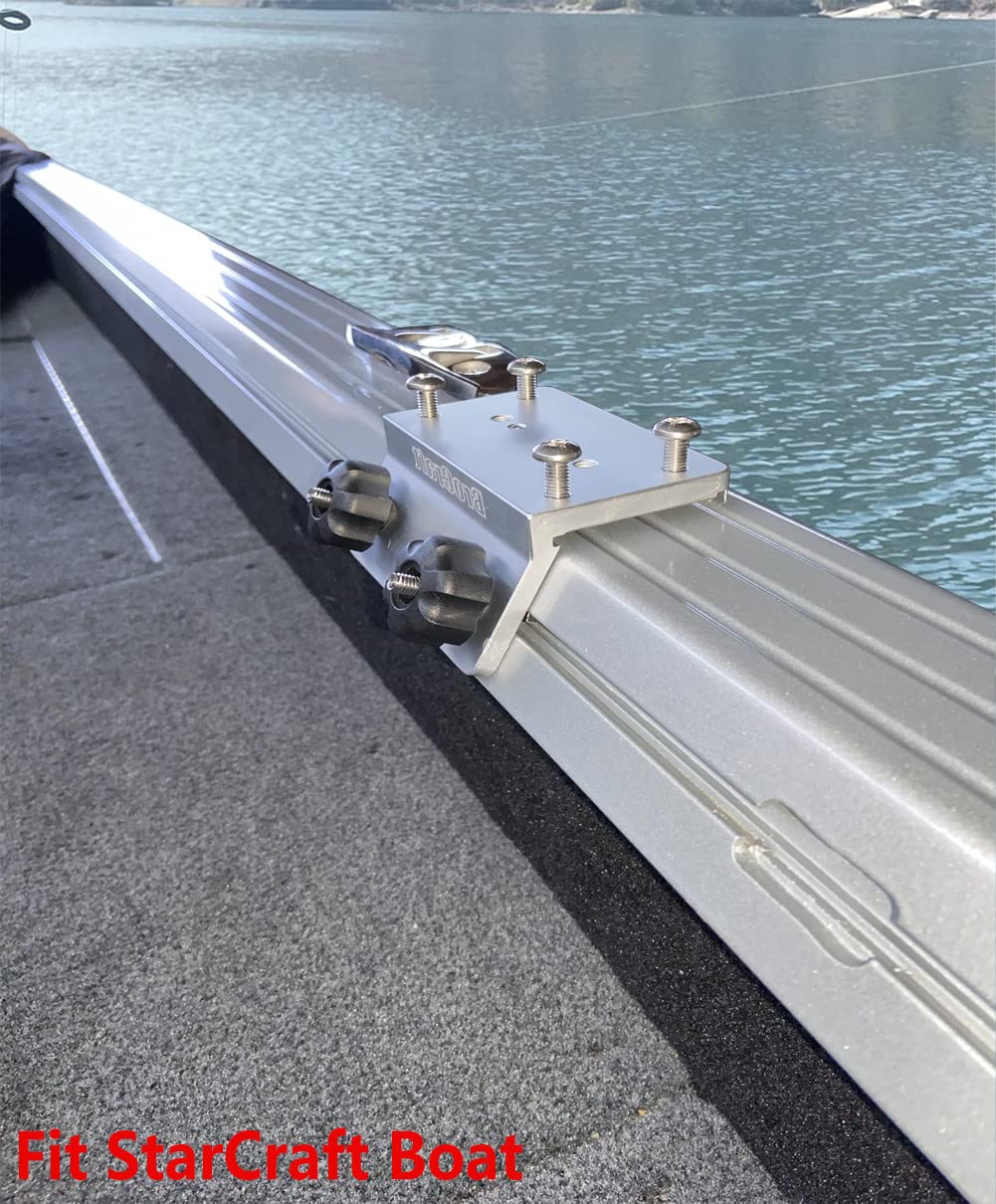 Brocraft rod holder base moves smoothly along track.