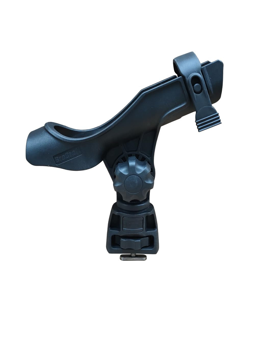 Brocraft rod holder fits most kayak track systems for versatile mounting options