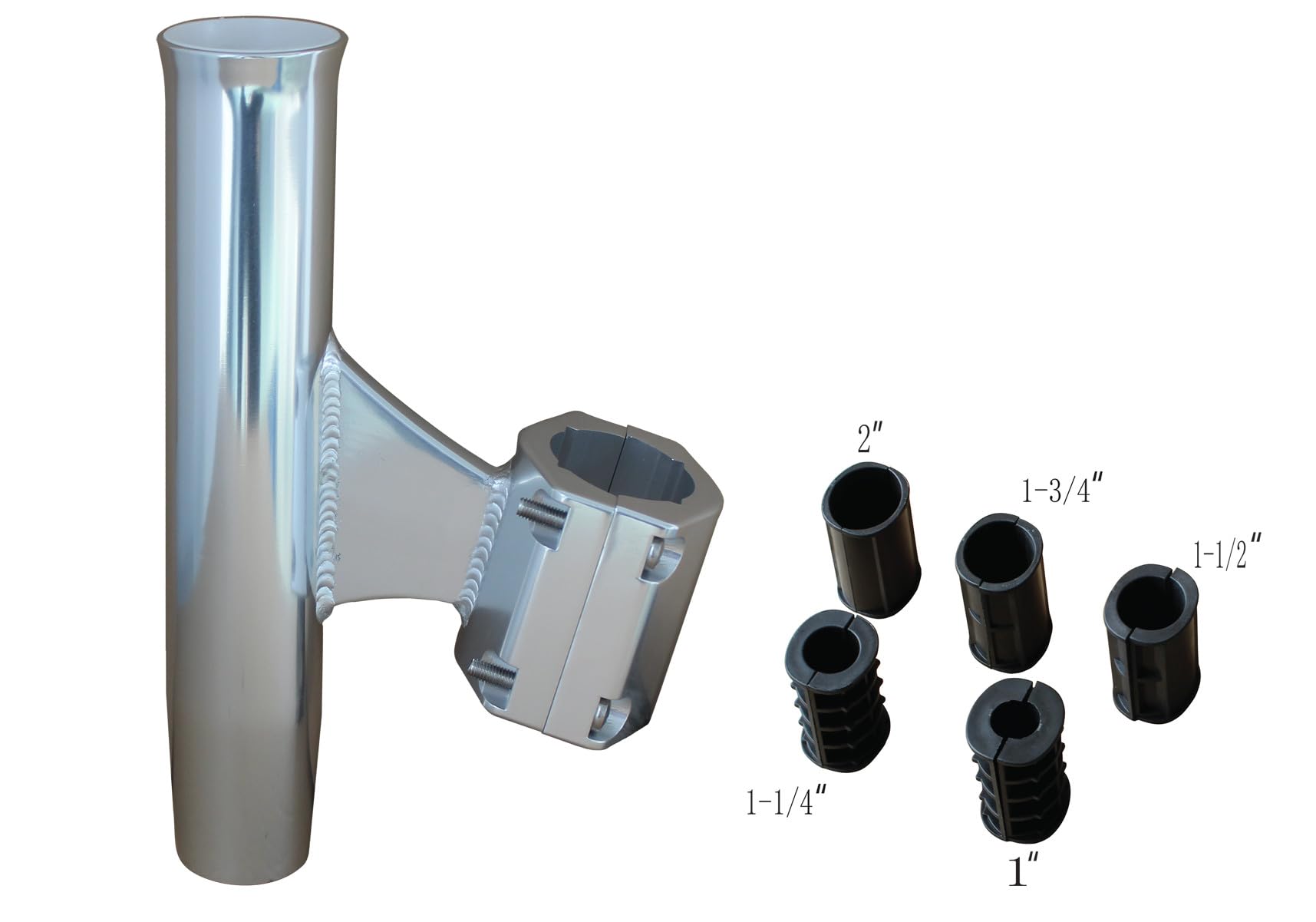 Brocraft rod holder polished silver finish on a sleek mount