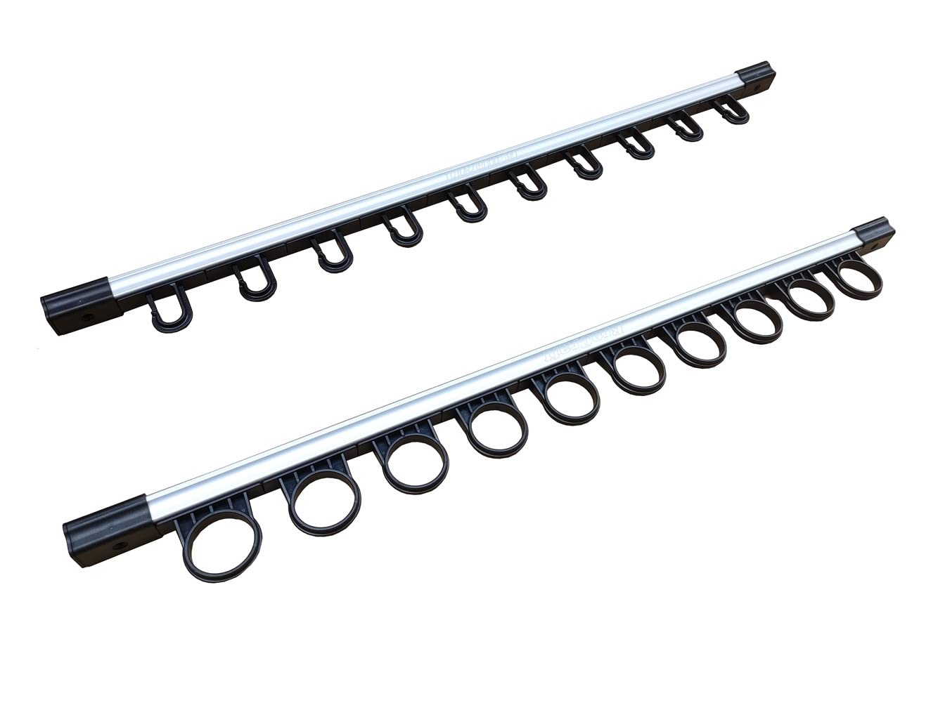Aluminum sliding track for Brocraft rod storage
