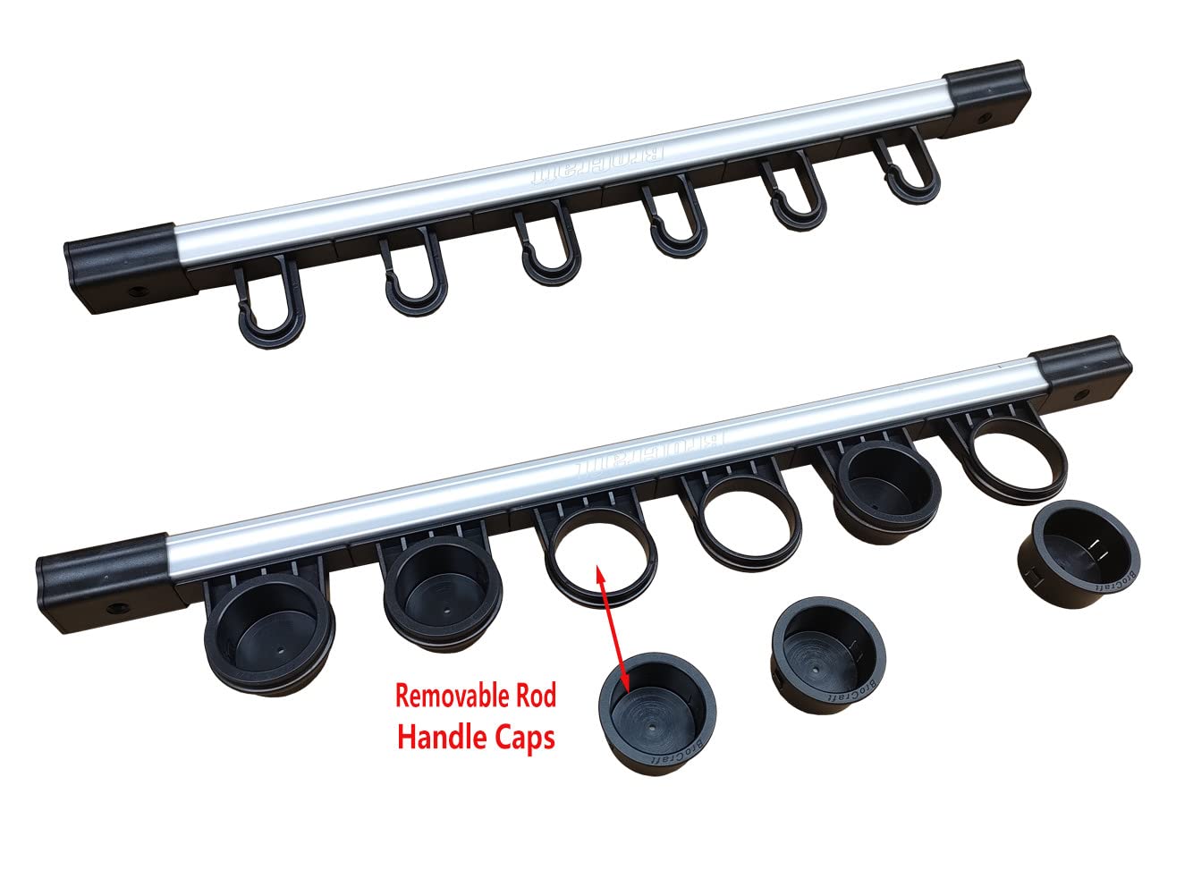 Brocraft rod storage garage-rack keeps up to six rod/reel combos organized.
