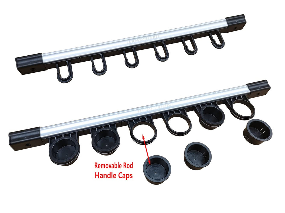 Brocraft rod storage garage-rack keeps up to six rod/reel combos organized.