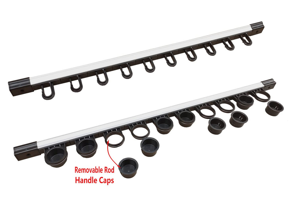Stainless steel mounting hardware included with Brocraft rod rack