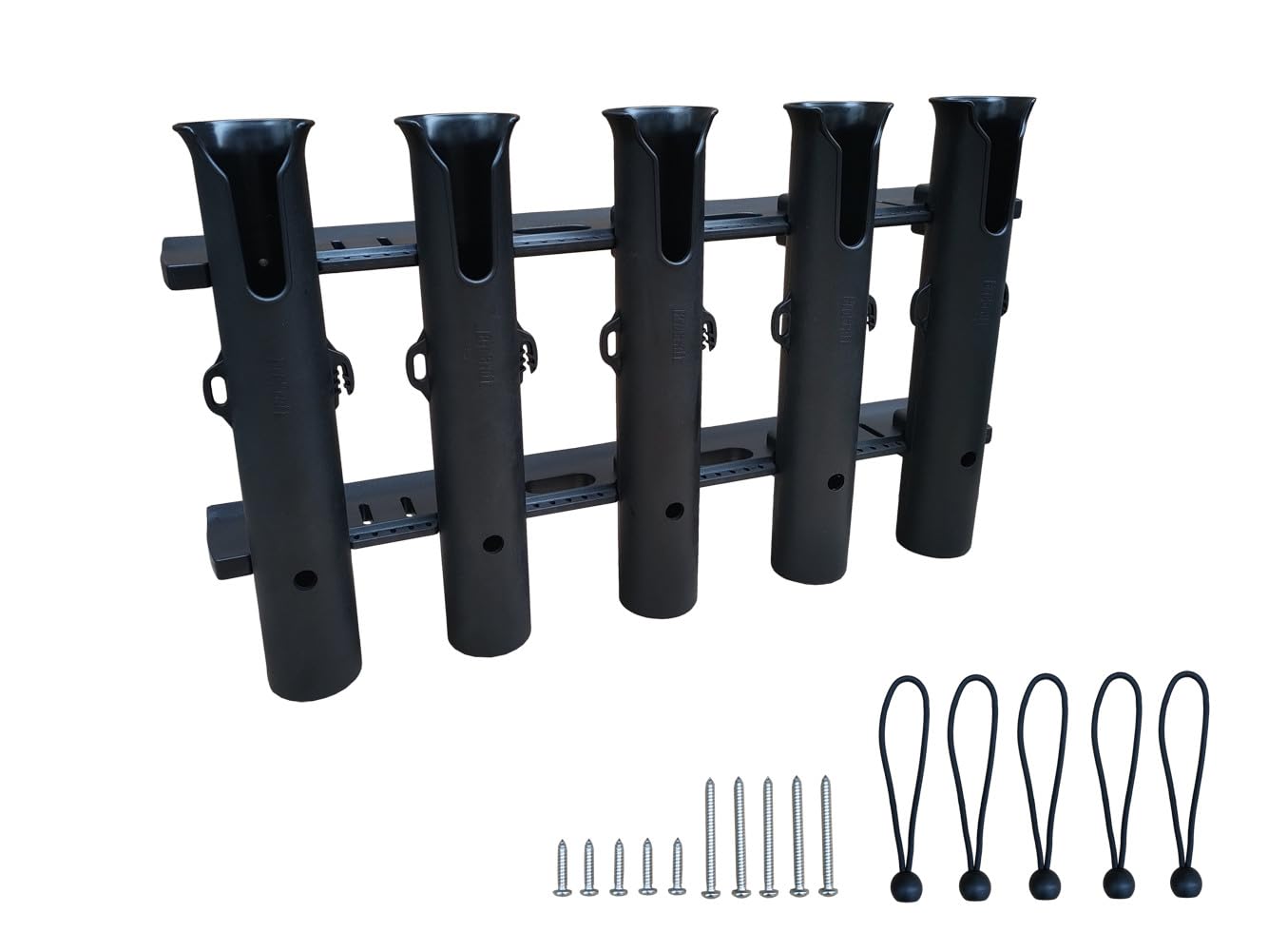 Brocraft Tackle Rack 5-Rod overview showing compact, space-saving rod storage.