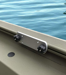 BroCraft Versatrack rod holder mount on boat gunnel
