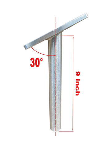 Side view of Brocraft universal 9inch gimbal mount with machined aluminum construction.