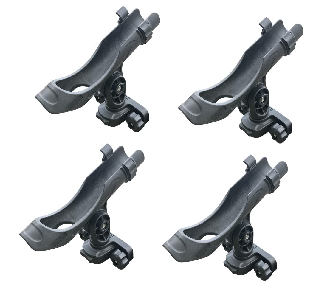 Brocraft Versatrack rod holder at 90-degree Lund mount for versatile rod positioning.
