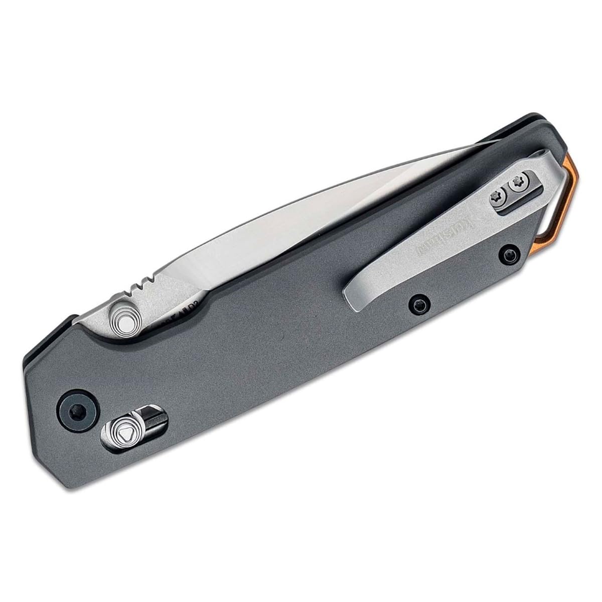 Deep-carry reversible pocketclip with bronze backspacer and lanyard hole