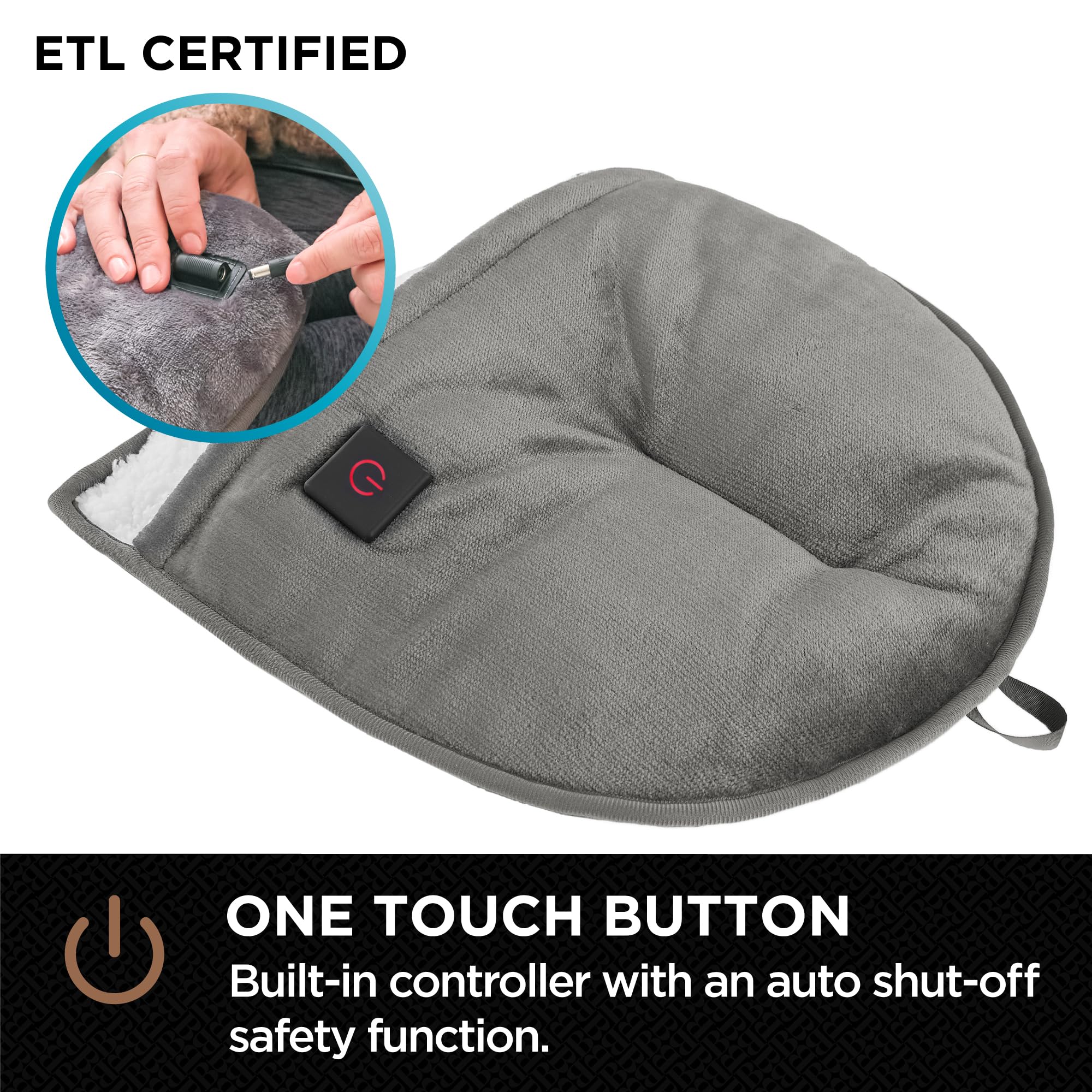 Brookstone Electric Foot Warmer includes four-hour auto-shutoff for safe relaxation.