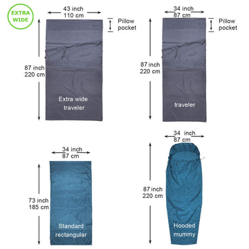 BROWINT hooded mummy silk liner ultralight for camping