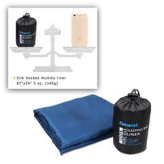 BROWINT compact carry case for silk liner travel organization