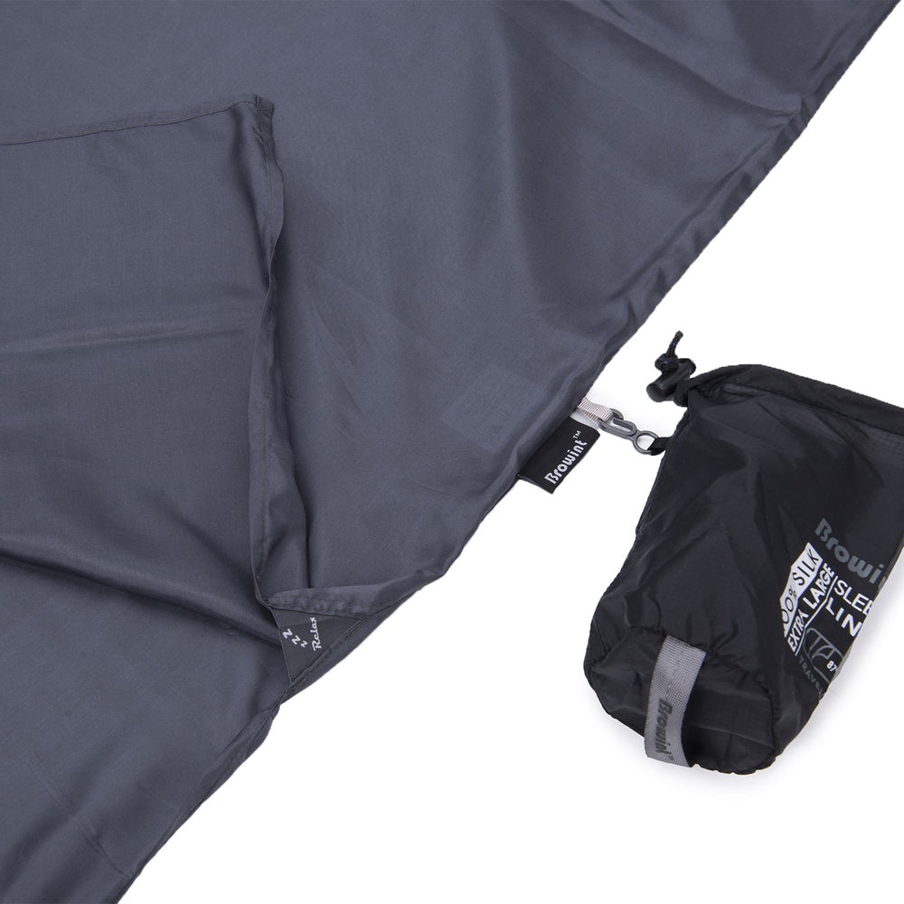BROWINT silk liner with pillow pocket for added comfort