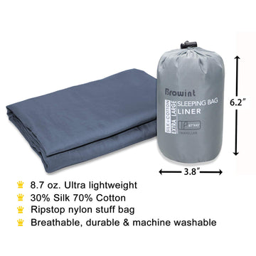 BROWINT travel sheet weighs 8.7 ounces, ideal for packing light
