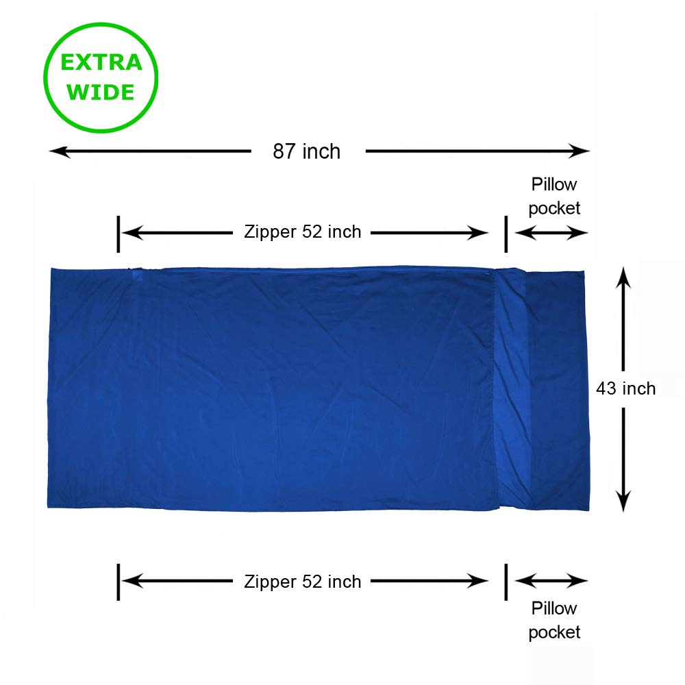 BROWINT travel sheet pillow pocket keeps pillow in place during travel