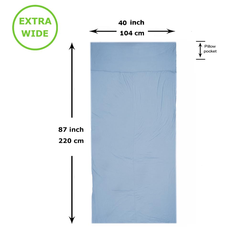 BROWINT mummy hooded liner with drawstrings blocks bugs and regulates cooling