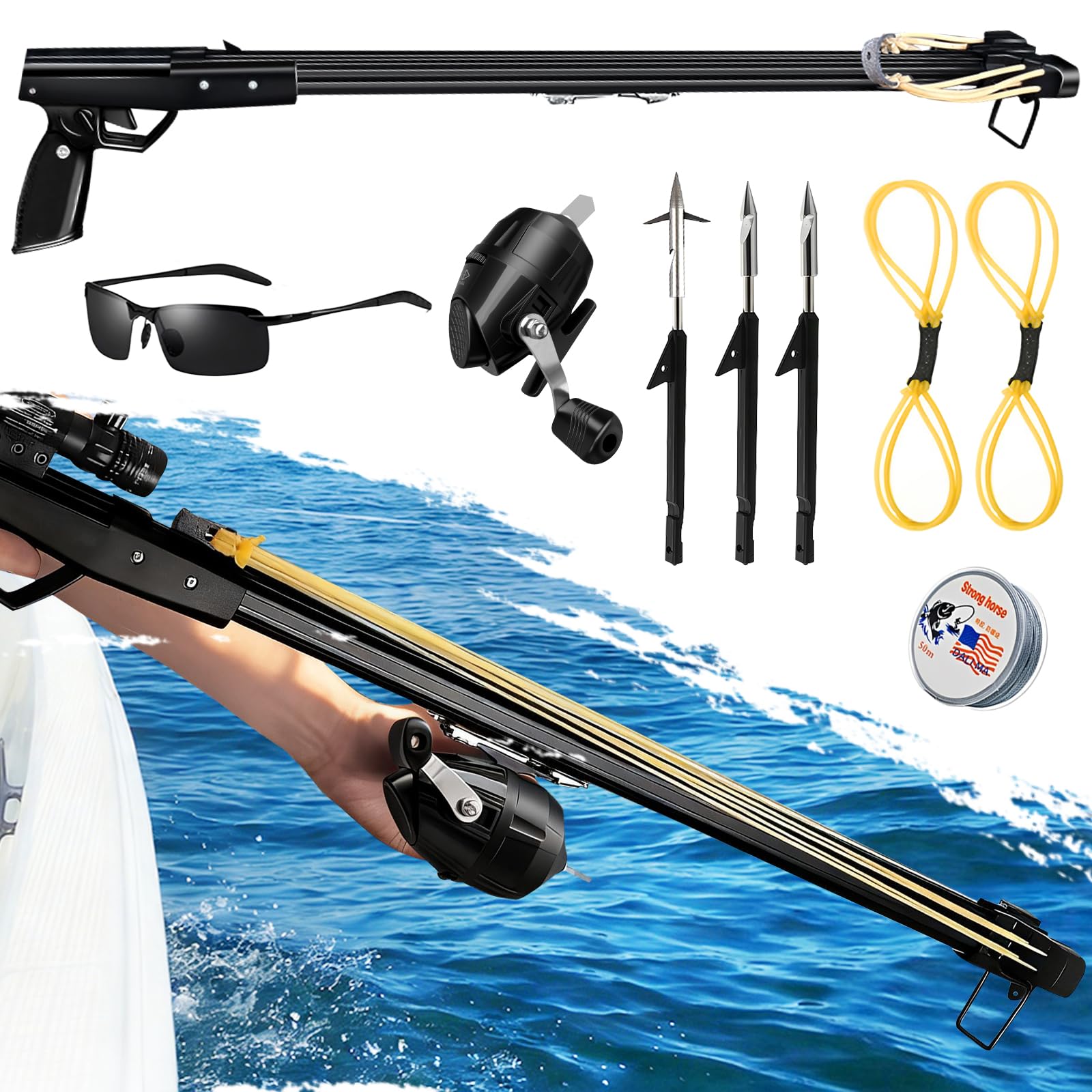 BrownDate portable slingshot close-up highlighting precise long-distance casting