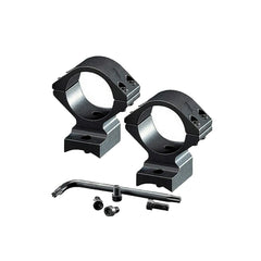 Browning A-Bolt integrated ring base side view highlights matte finish and robust construction for durability.