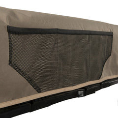 Illustration of adjustable strap attached to headrest on Browning cover