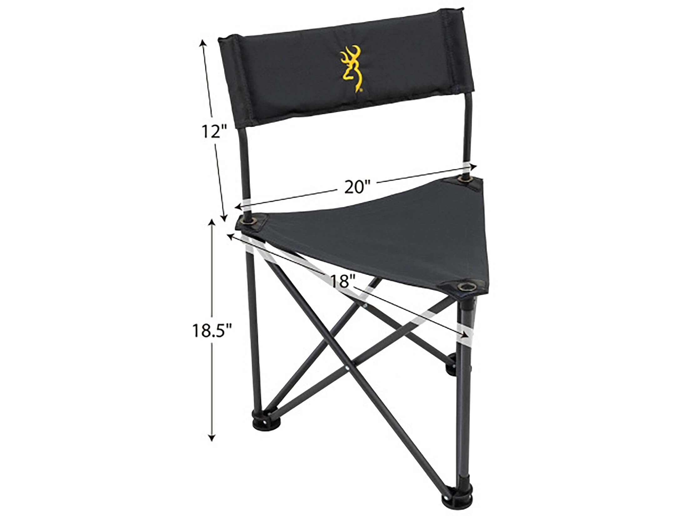 Browning Dakota chair features a durable 600D fabric seat for outdoor use.