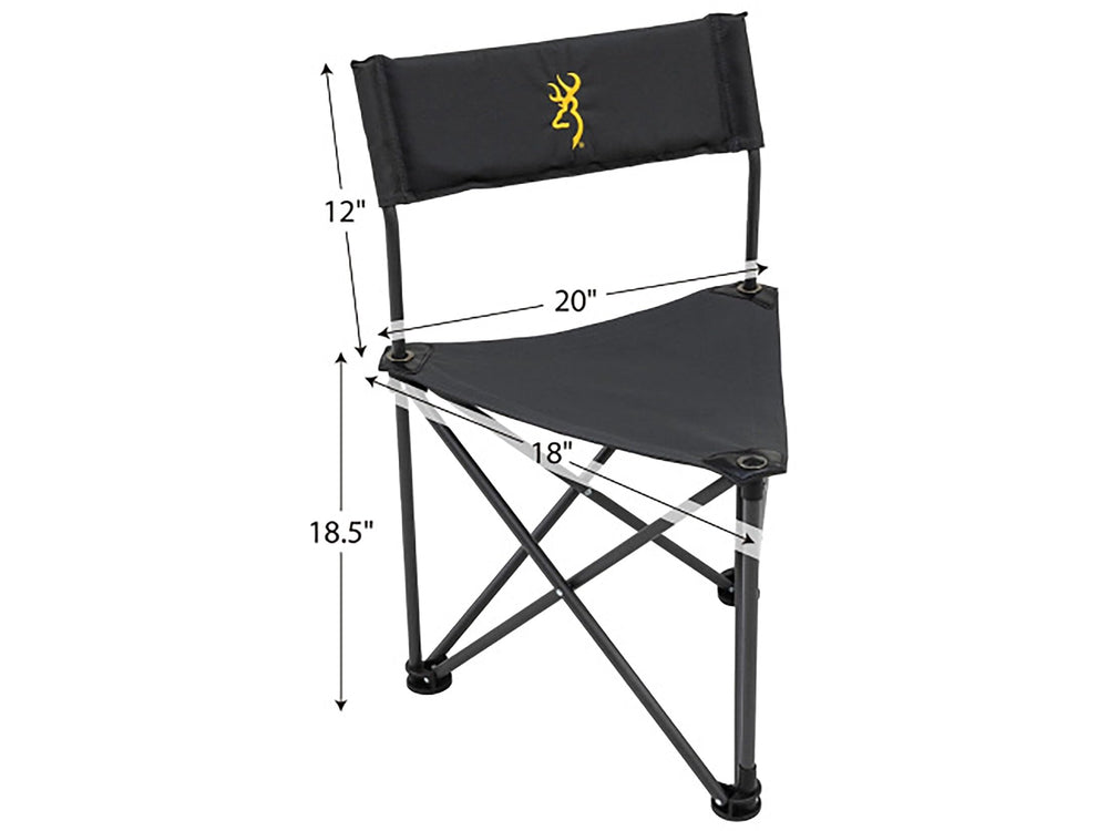 Browning Dakota chair features a durable 600D fabric seat for outdoor use.