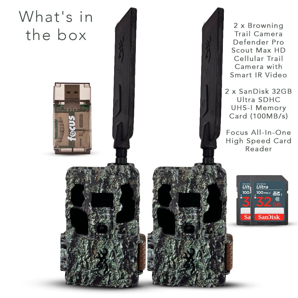 Browning Defender Pro Scout Max IR night illumination captures stealth nighttime shots.