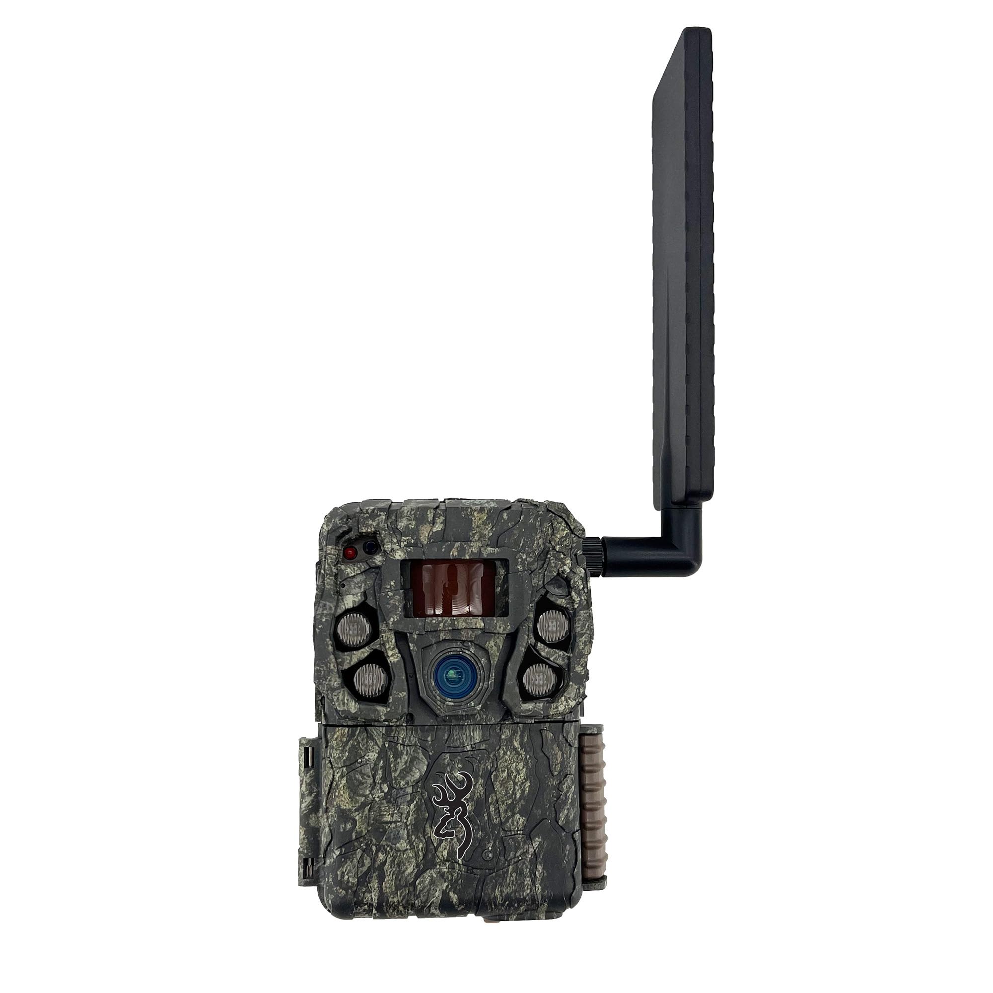 Browning Defender Vision Pro AI camera front view with 46MP detail for sharp wildlife shots