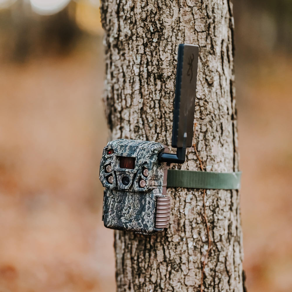 Browning Defender Vision Pro AI camera night view shows bright infrared illumination