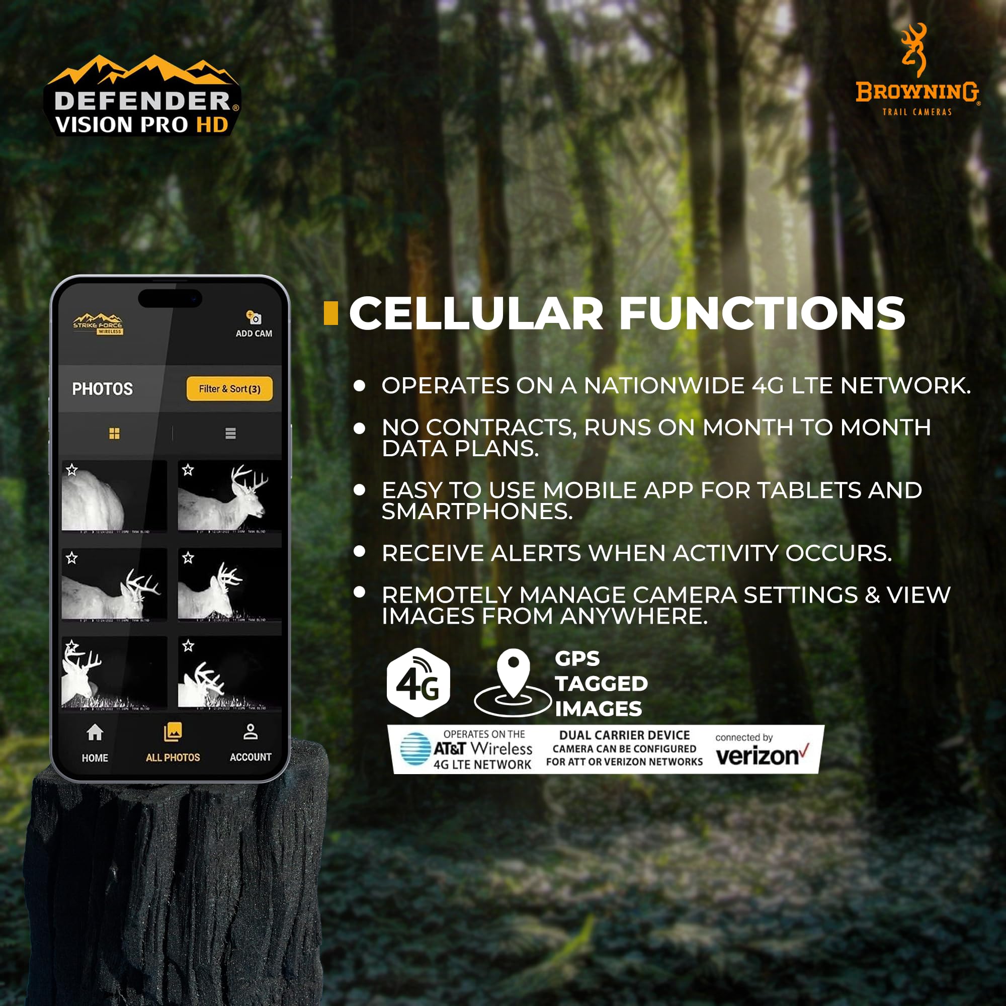 Browning Defender Vision Pro HD cam 110ft night range demonstrating night visibility