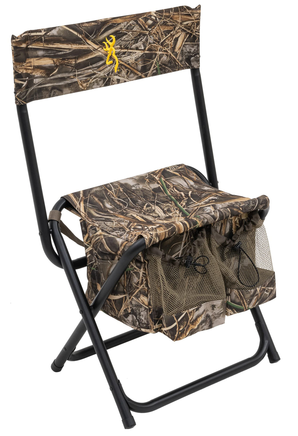 Browning Dove Shooter chair in Realtree Max-7 front view for field comfort and quick setup.