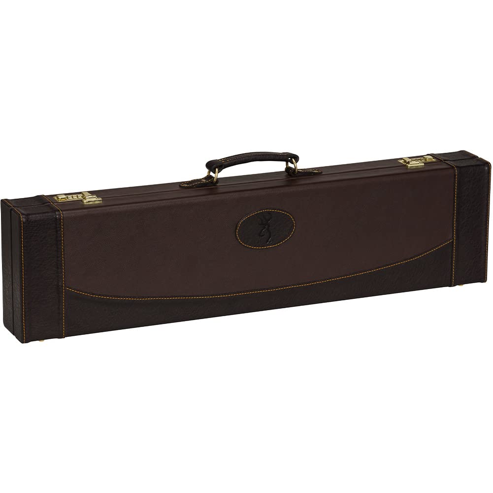 Browning Encino II fitted case in chestnut leather protecting your shotgun during travel