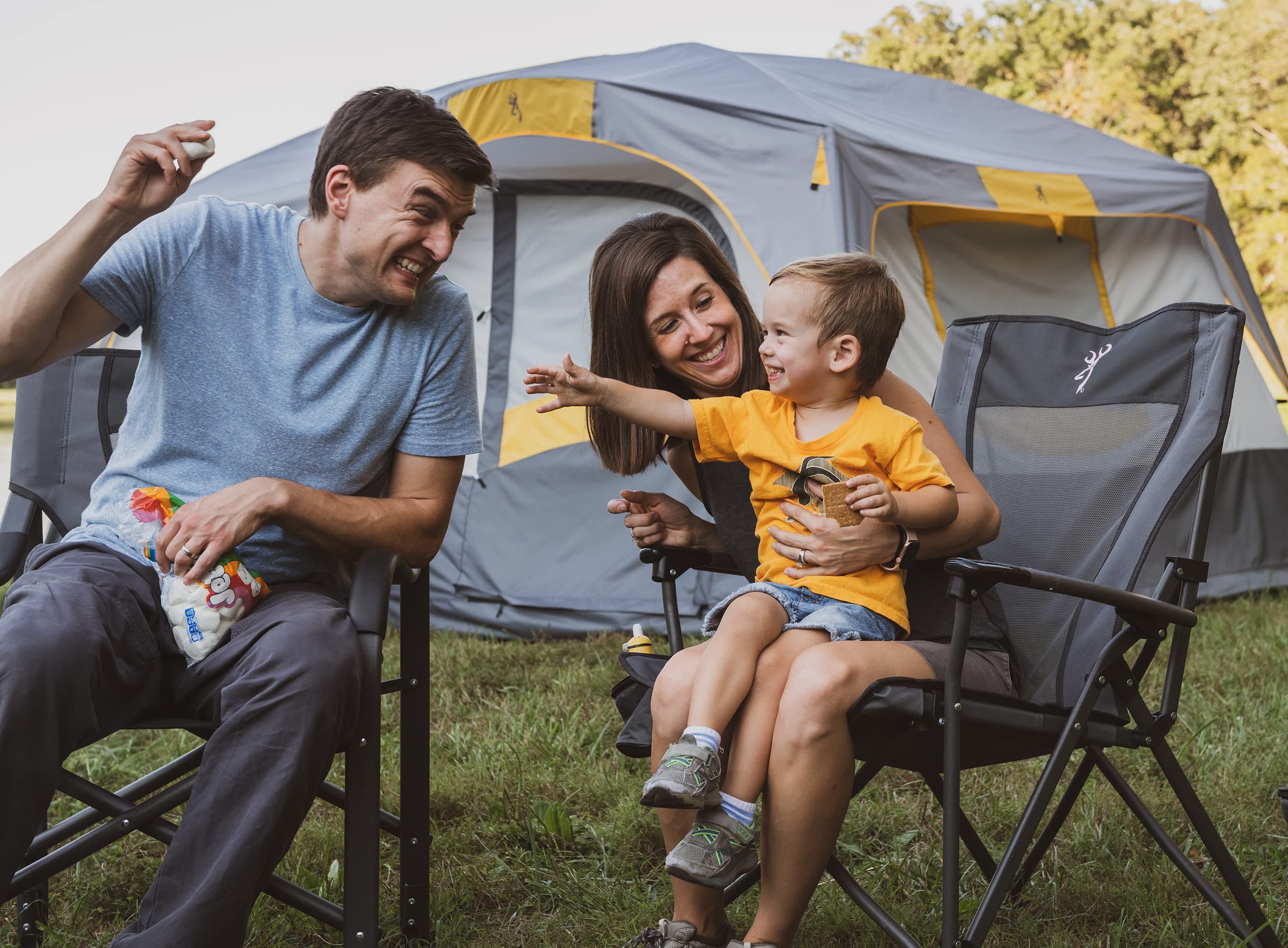 Browning folding chair supports up to 300 pounds for confidence
