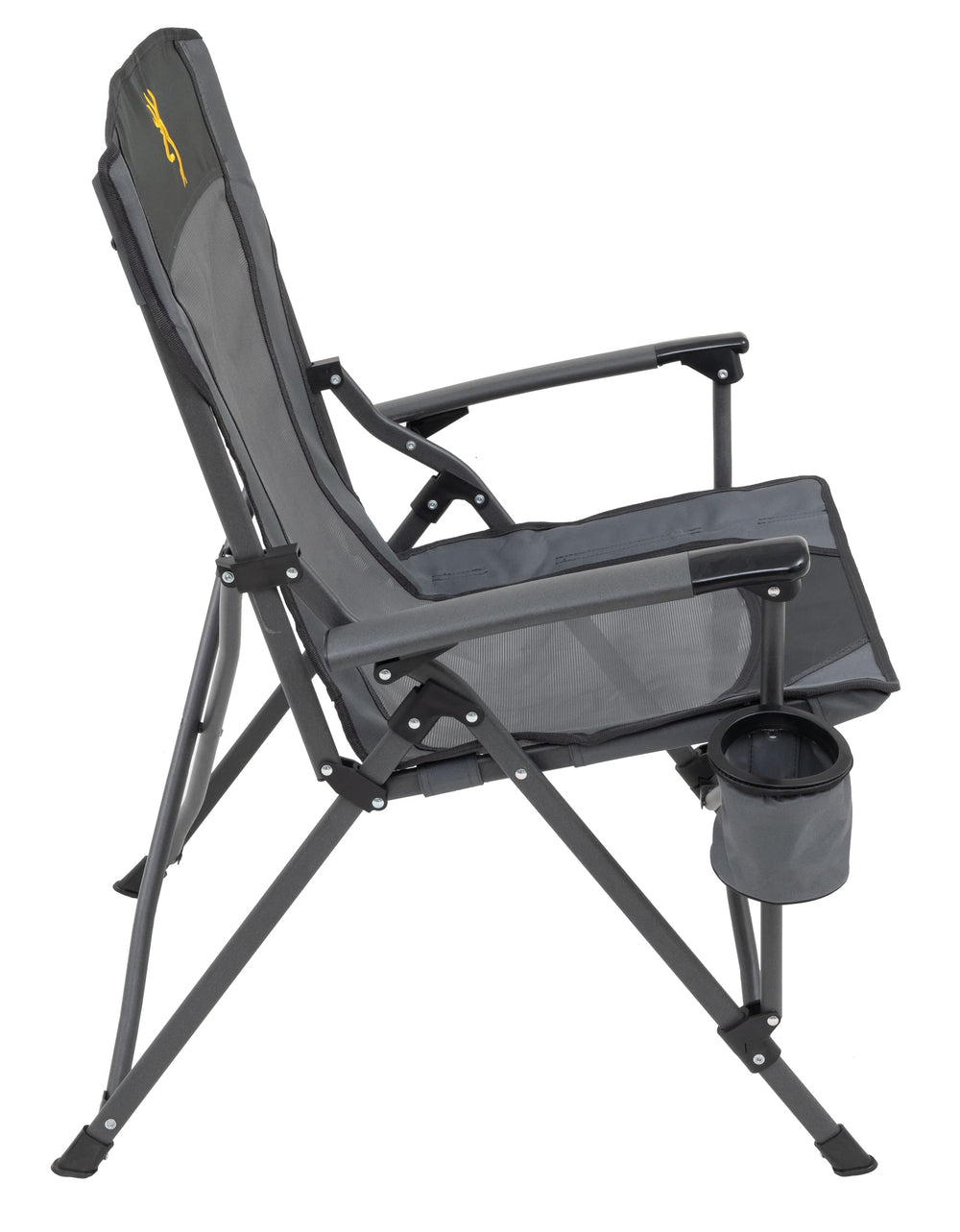 Browning chair armrest cup holder keeps beverages within reach
