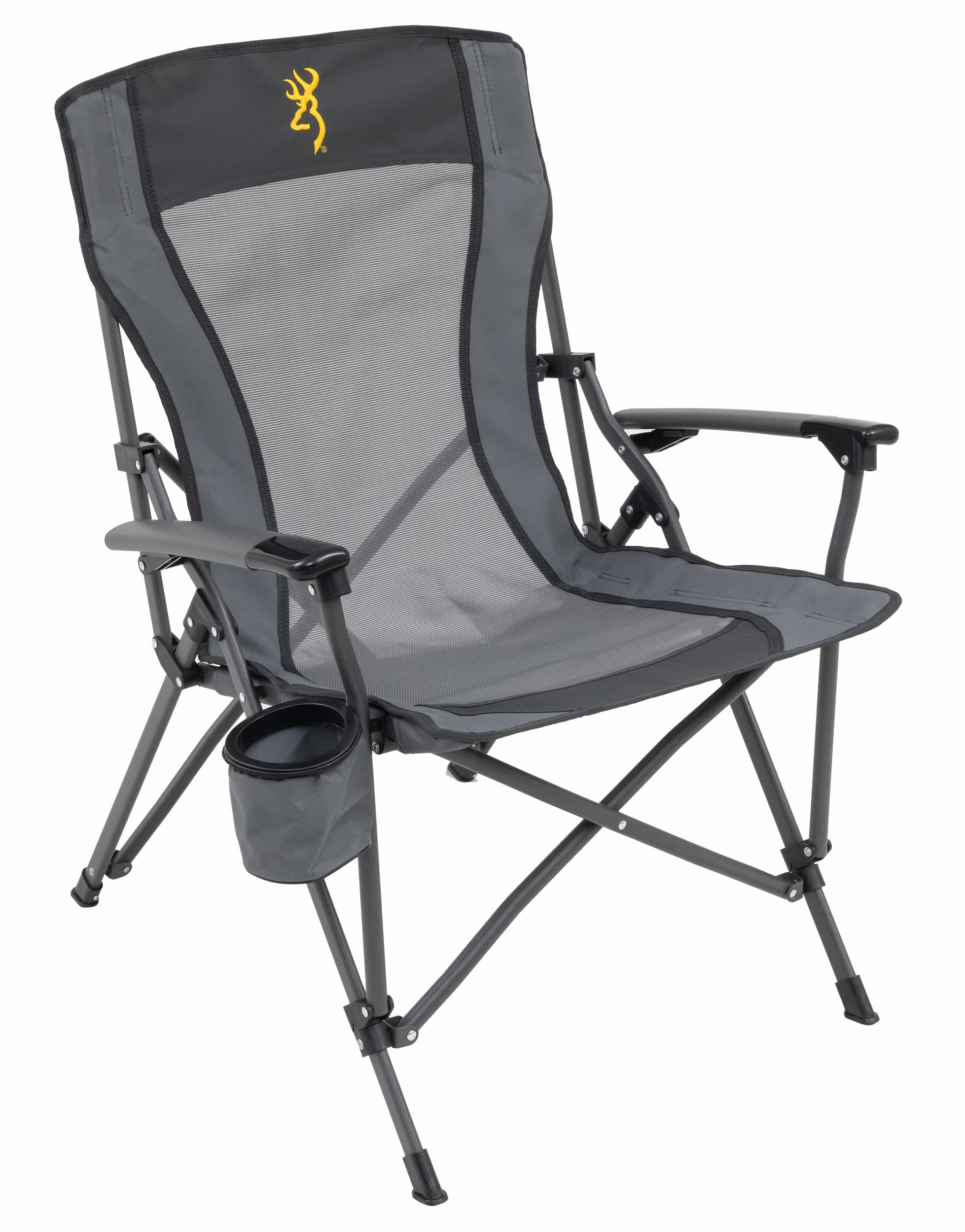 Browning folding camping chair frame provides sturdy support for outdoor seating