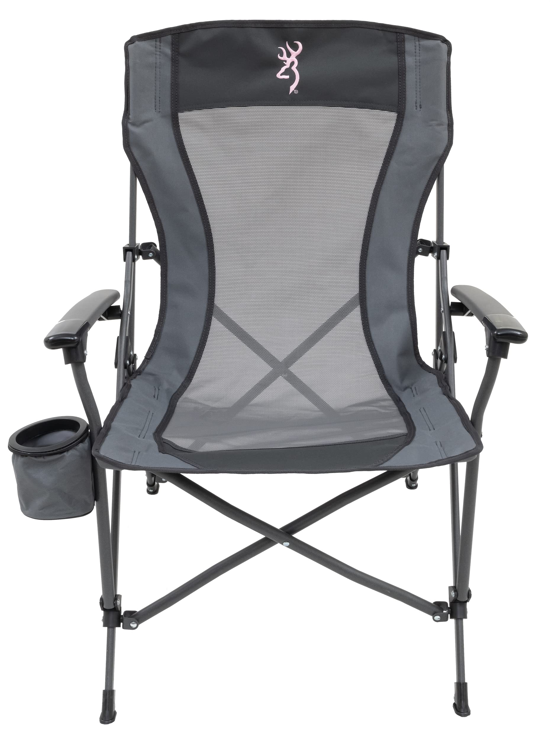 Browning chair with shoulder carry bag for easy transport.