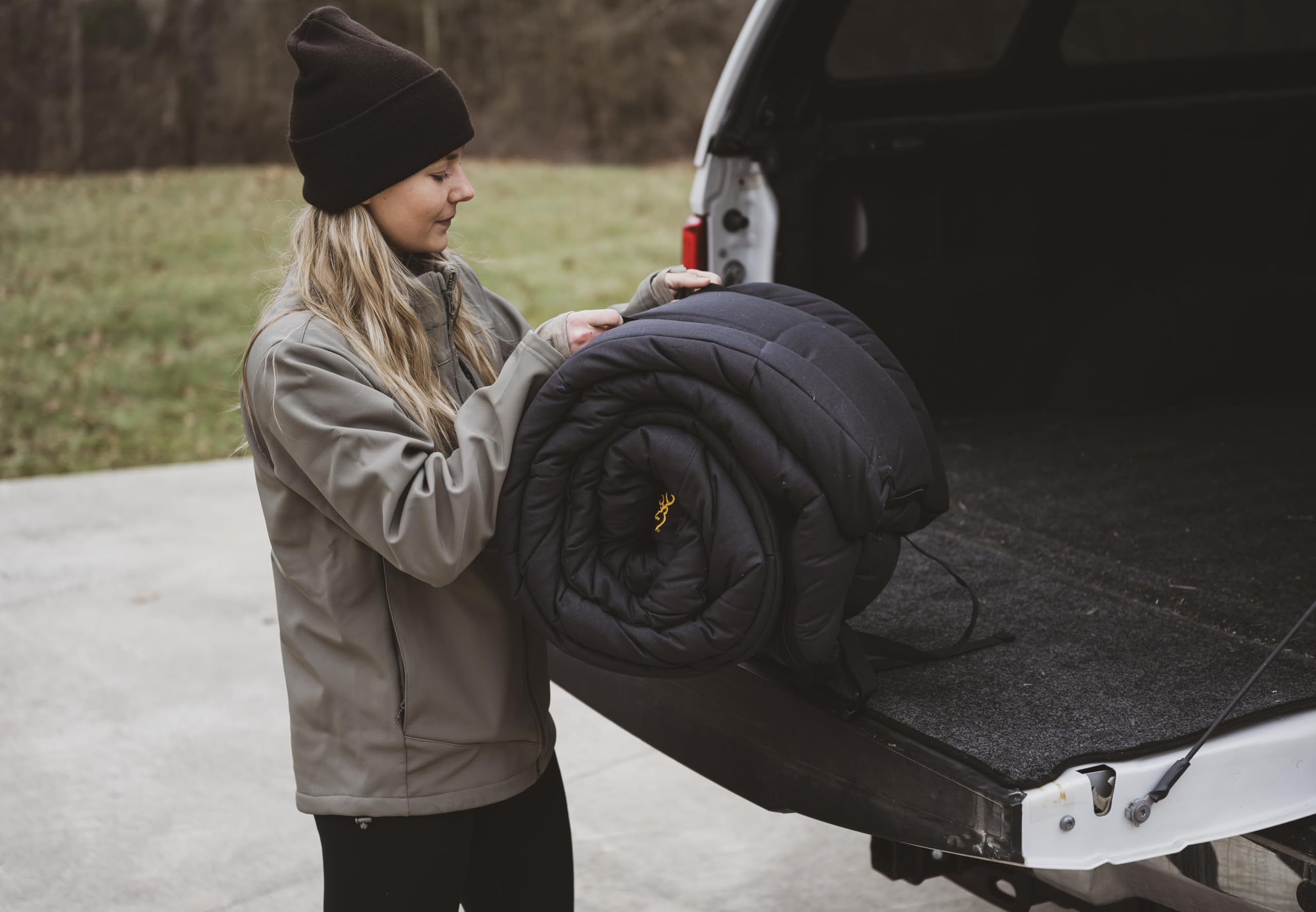 Browning Klondike roll-up straps for secure packing and transport