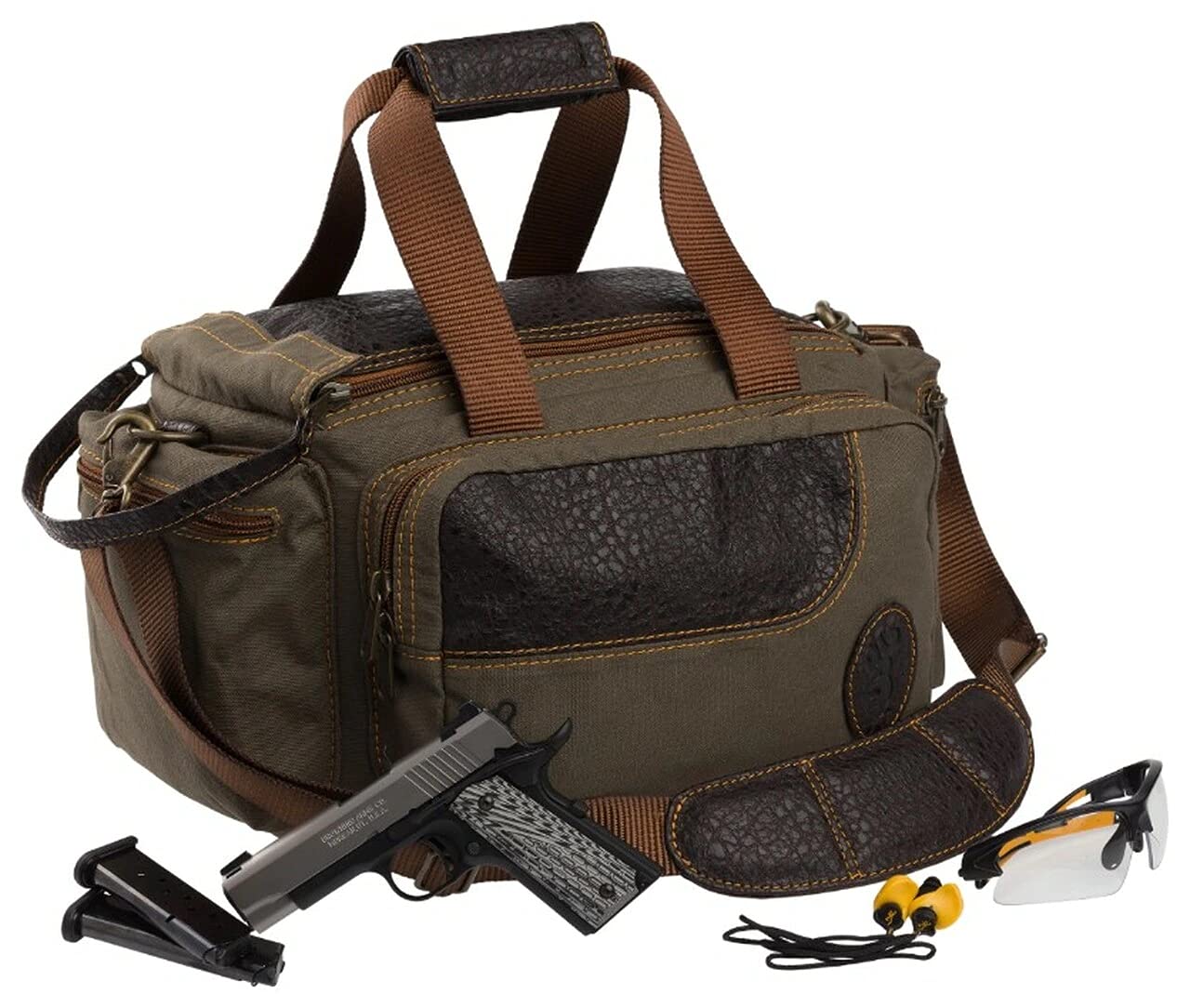 Browning Laredo exterior pockets for quick access to choke tubes and glasses.