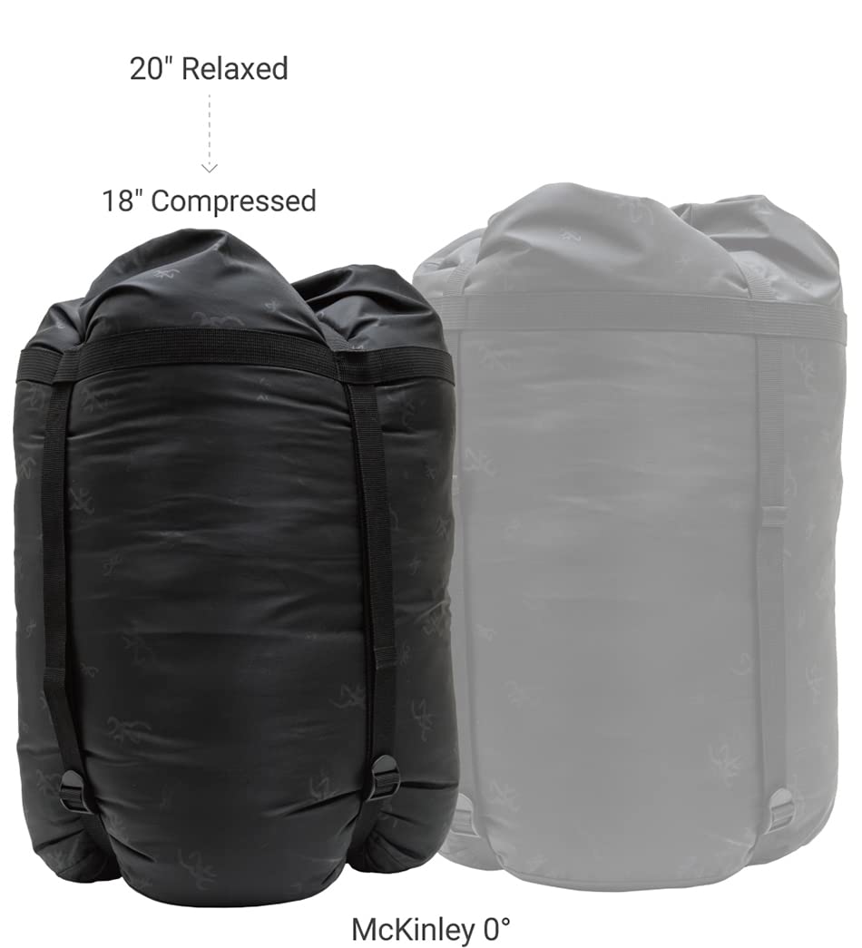 Browning McKinley compression sack packed for easy transport.