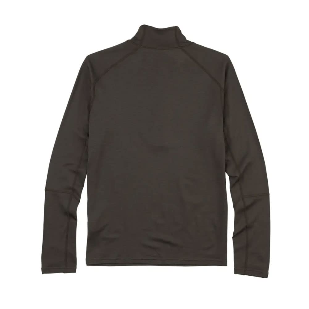 Browning Merino 1/4 Zip Major Brown fabric detail highlights moisture-wicking comfort