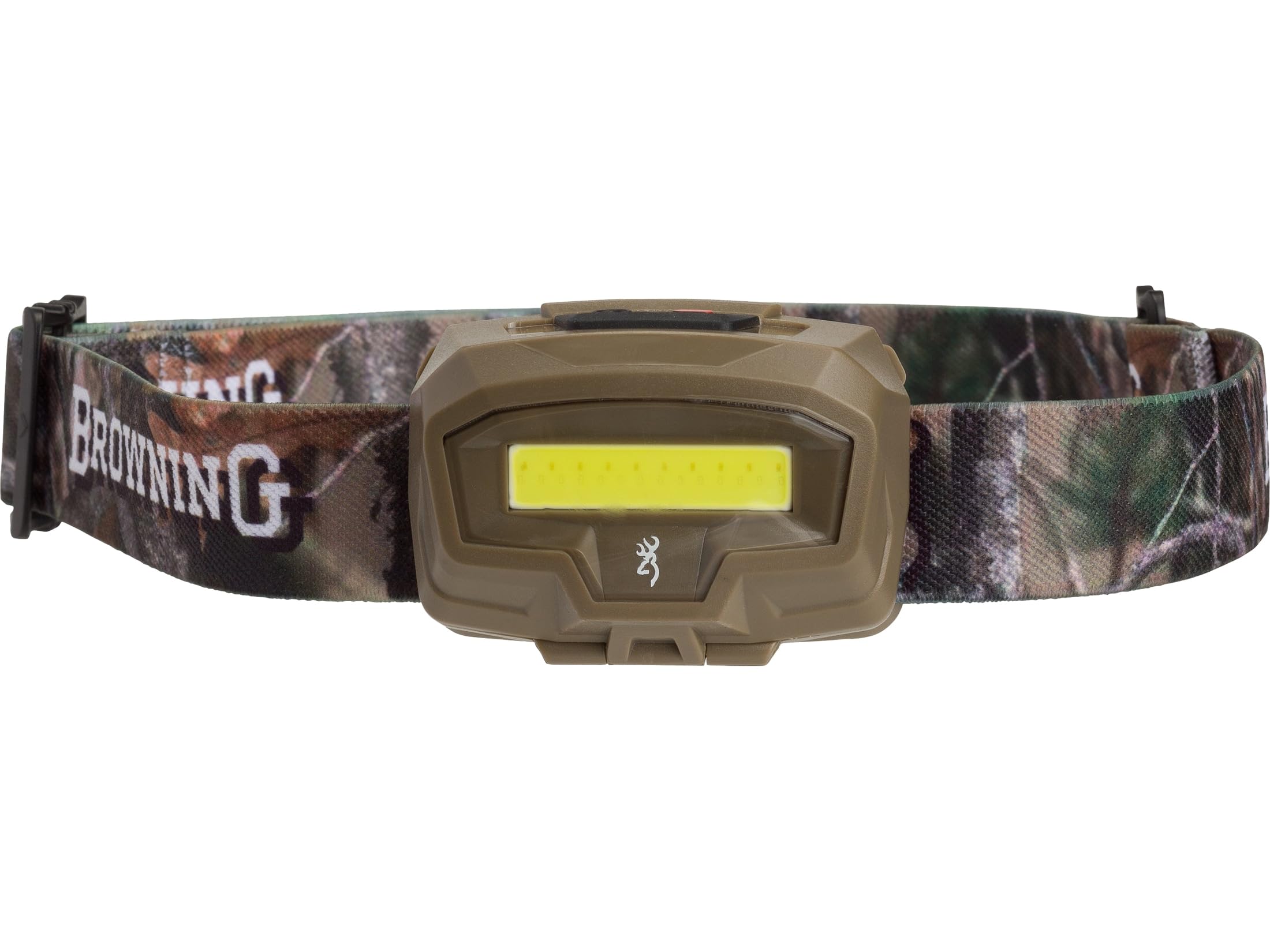 Browning Night Gig Headlamp beam distance up to 25 yards for precise viewing.