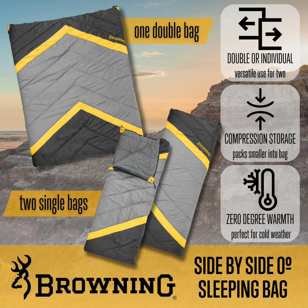 Browning outer shell 210T ripstop resists abrasion on rugged campsites.